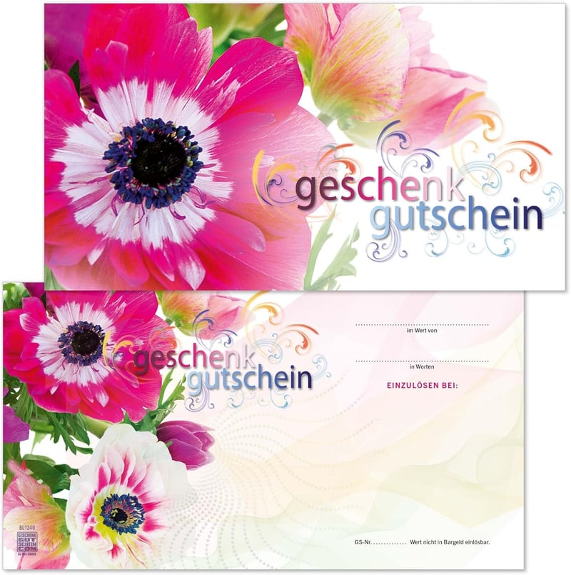 Geschenkgutschein-Set: 10 Formularvorlagen für den Einzelhandel