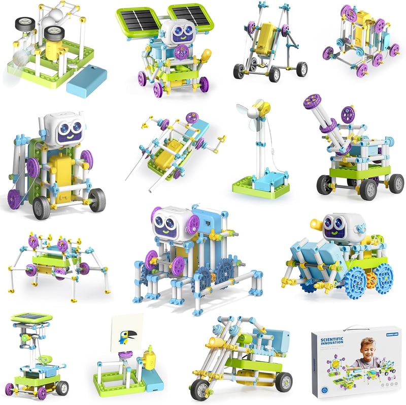 STEM Robotik Spielzeug für Kinder ab 6 mit 36+ Modellen und Solarenergie