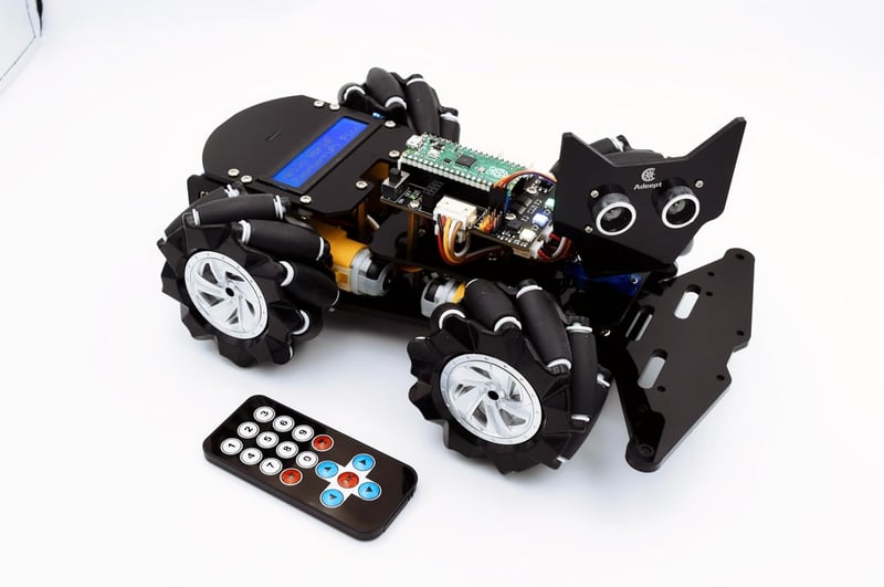Adeept Mecanum-Roboter-Kit für Raspberry Pi Pico mit LCD und Tutorials