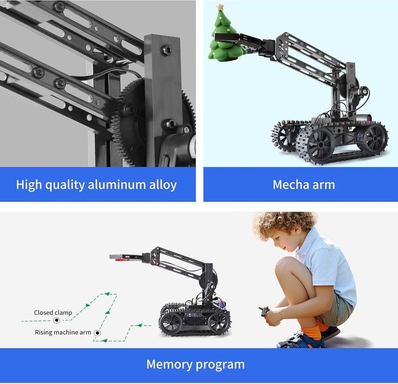 Roboterarm Bausatz mit Fernbedienung für Kinder ab 8, STEM-Spielzeug