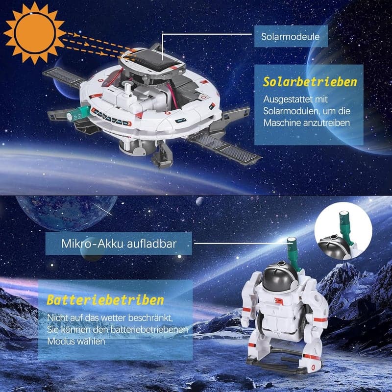 6-in-1 Solar Roboter Bausatz für Kinder ab 8 Jahre, Weihnachtsgeschenk