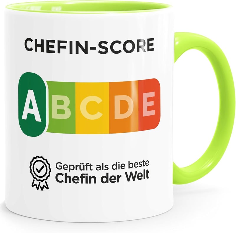 Lustige Kaffeetasse für die beste Chefin der Welt – Moonworks®
