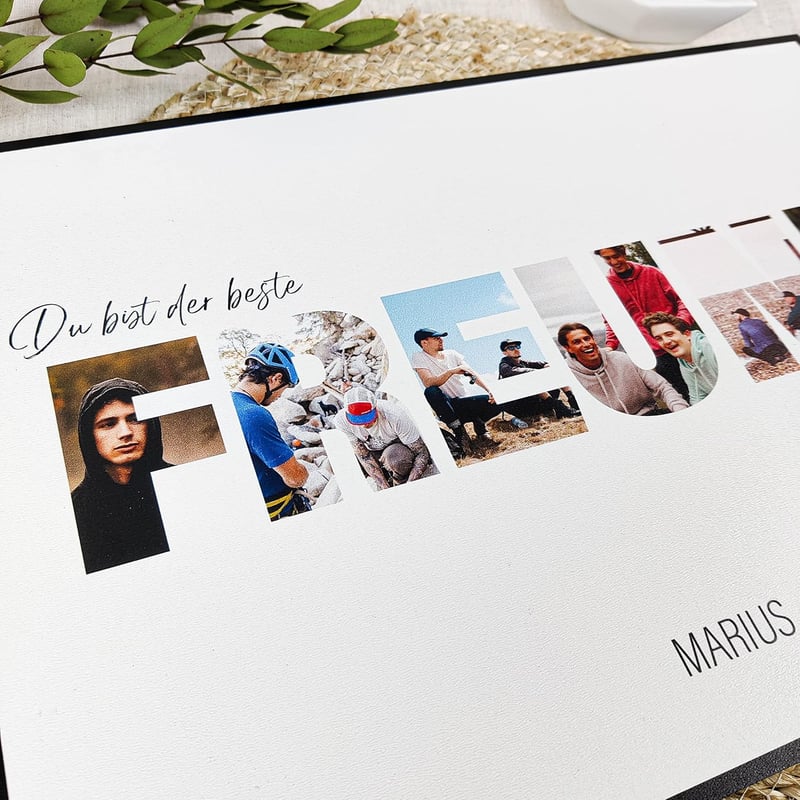 Personalisiertes Holzbild für Freund – dekorativ und vielseitig nutzbar