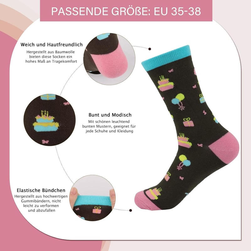Lustige Socken für Mädchen und Jungen, 10-13 Jahre, Geschenkidee