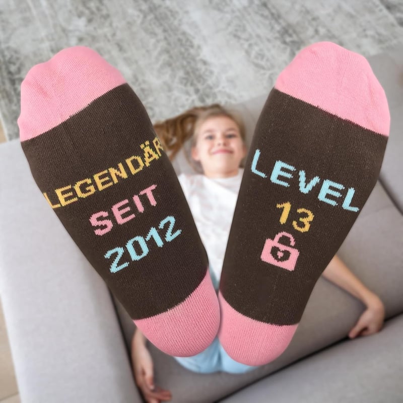 Lustige Socken für Mädchen und Jungen, 10-13 Jahre, Geschenkidee