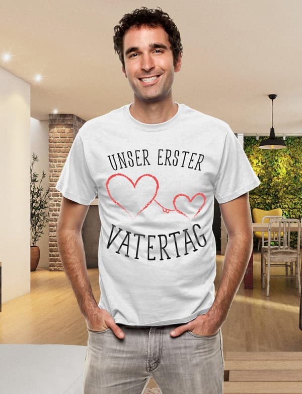 Erster Vatertag Baby-Body und T-Shirt Set für Papa und Baby