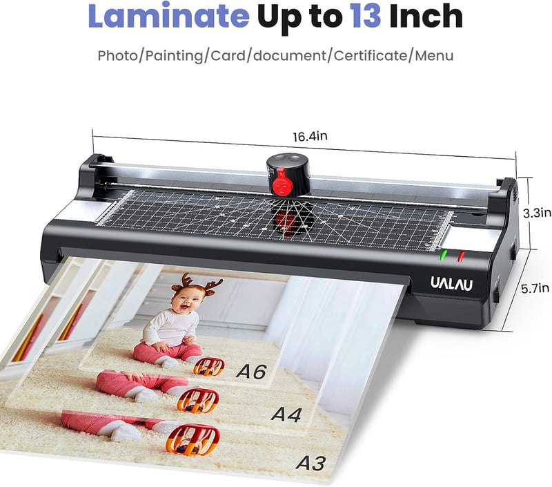 UALAU A3 Laminiergerät 7-in-1 Set mit Laminierfolien und Papierschneider