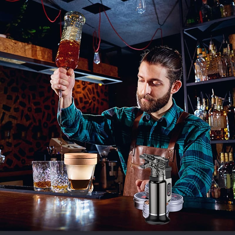 Whiskey Smoker Kit mit 4 Sägespänen – Geschenk für Väter