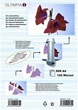 OLYMPIA Laminierfolien DIN A4, 125 Mikron, 25 Stück