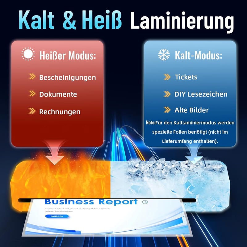 Raycial A3 Laminiergerät mit 30 Blättern – Heiß/Kalt, inkl. Eckabrunder