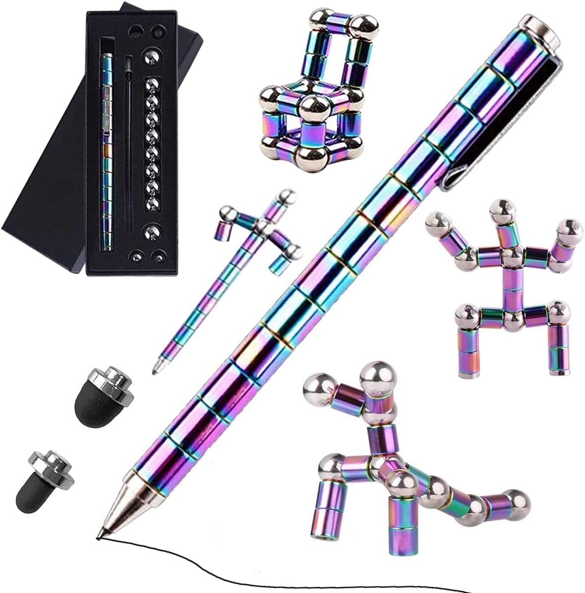 Magnetischer Fidget-Stift - Geschenk für Freunde (Regenbogen)