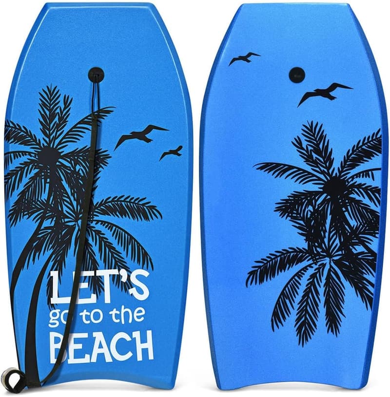 Surfbrett 105 x 51 cm mit Zugseil, max. 85 kg, für Kinder und Erwachsene