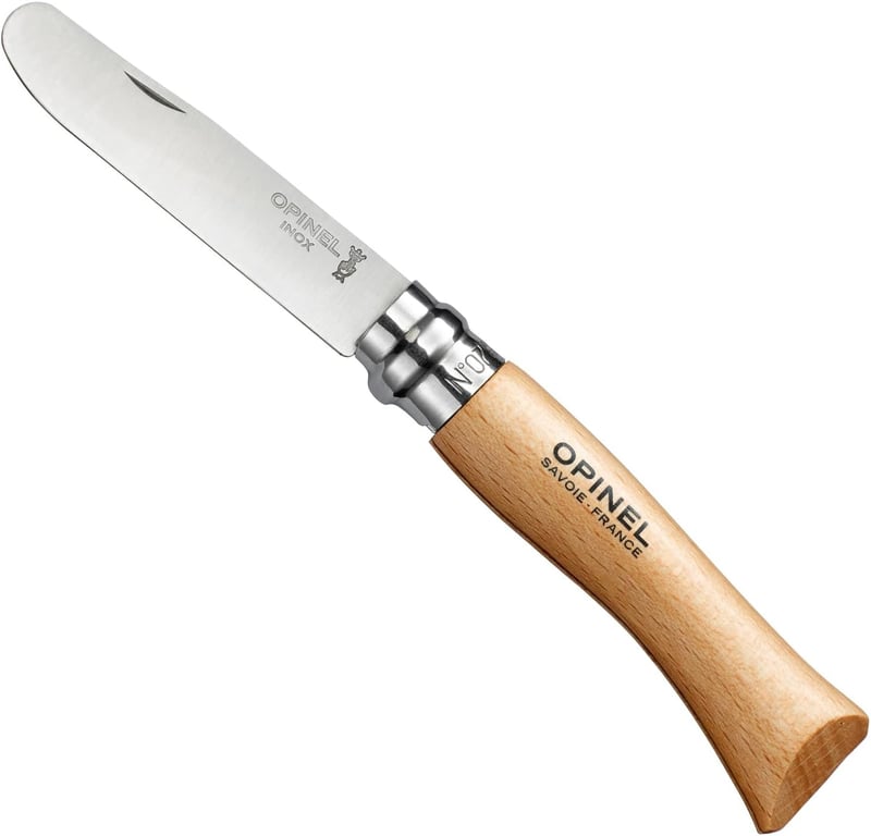 Opinel Edelstahlmesser M, 17,5 cm, brauner Griff