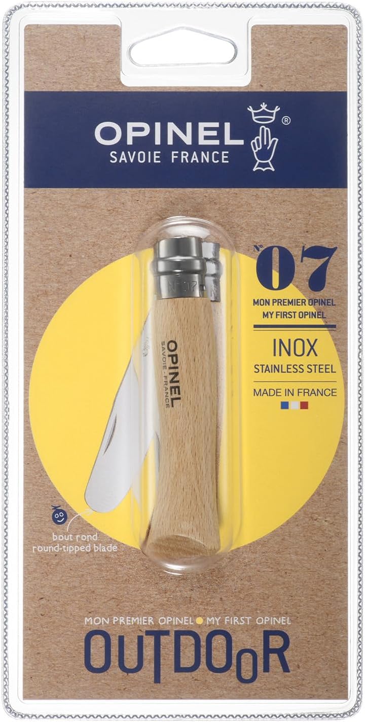Opinel Edelstahlmesser M, 17,5 cm, brauner Griff