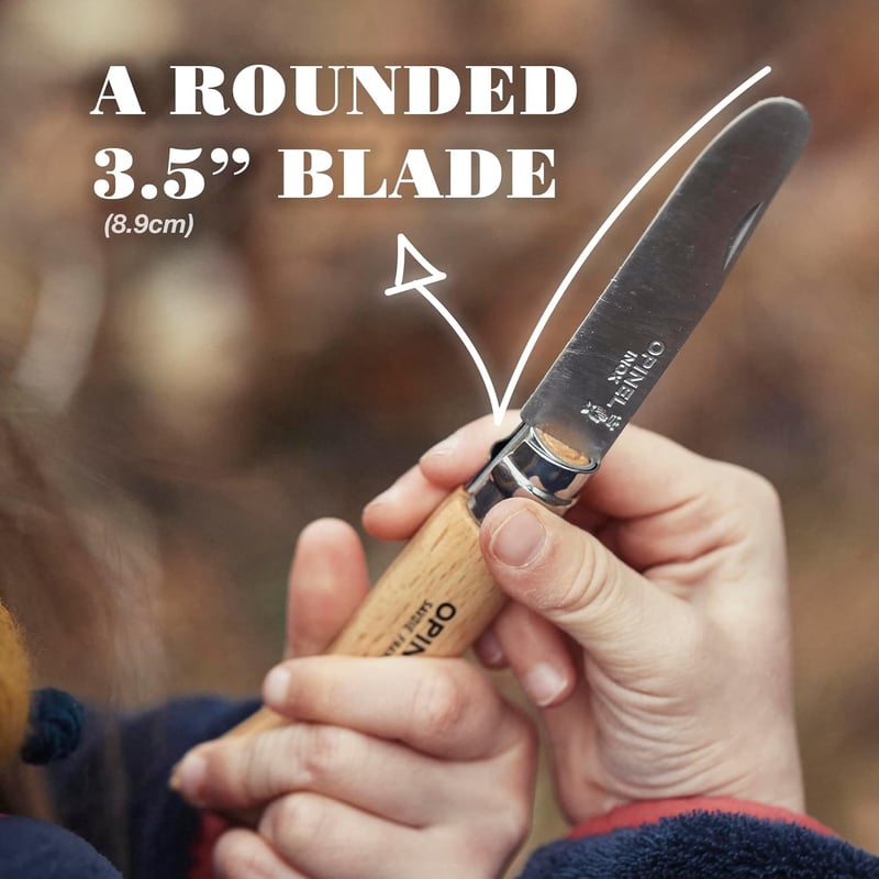 Opinel Edelstahlmesser M, 17,5 cm, brauner Griff