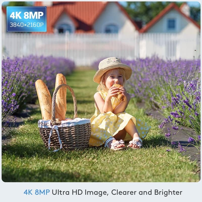 4K WLAN IP Kamera für Außen mit Personenerkennung und PTZ-Funktion