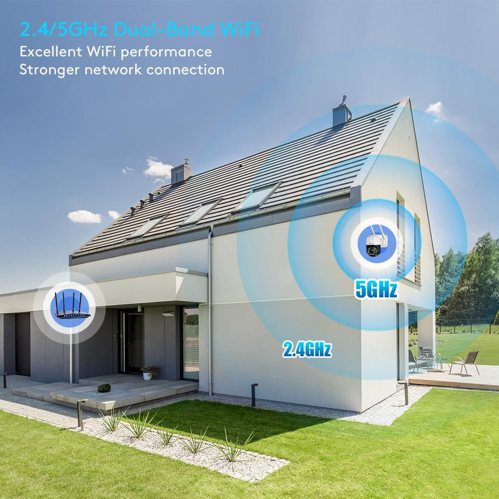 4K WLAN IP Kamera für Außen mit Personenerkennung und PTZ-Funktion