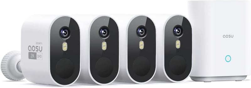 Kabellose 2K Außenüberwachungskamera mit Akku, 240 Tage Laufzeit, 32 GB Speicher