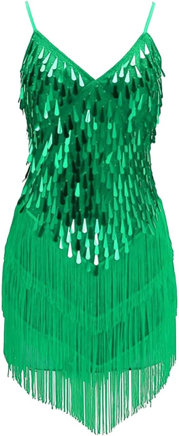 Fransenkleid für Mädchen – Lateinamerikanische Tanzmode mit Pailletten