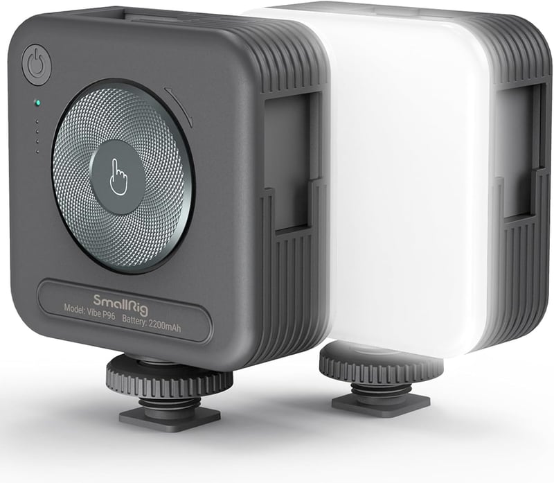 SMALLRIG Mini LED Videoleuchte mit 96 LEDs und Akkus - tragbar, 2700K–6500K, CRI 95+