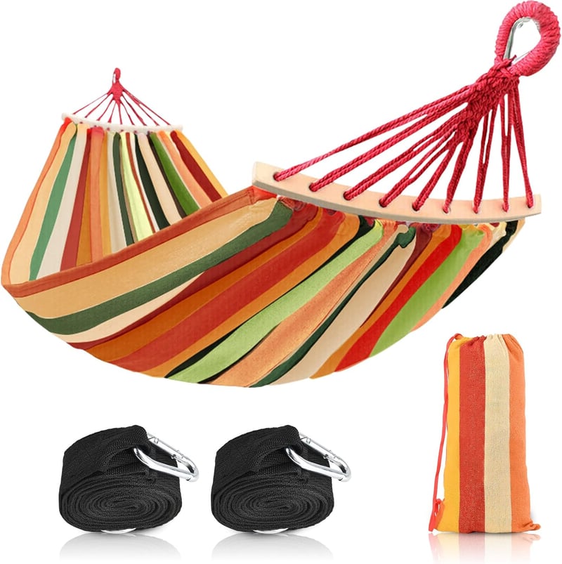 Camping Hängematte 200x150cm, tragbar bis 300kg mit Tasche