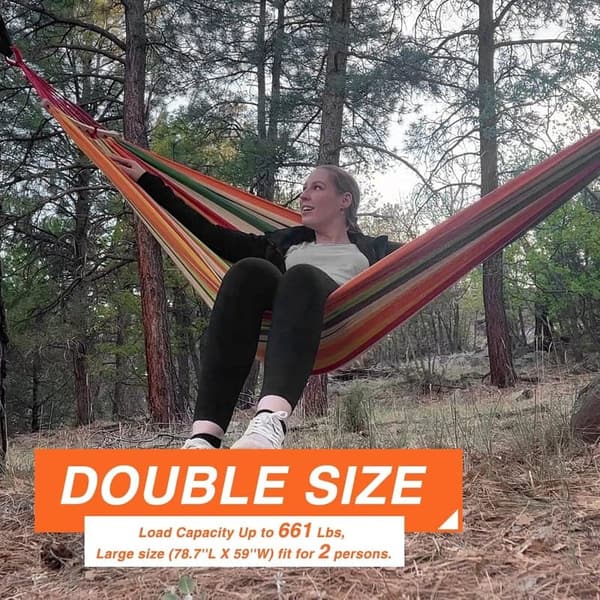 Camping Hängematte 200x150cm, tragbar bis 300kg mit Tasche