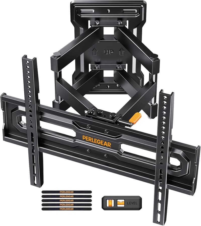 Höhenverstellbare TV-Wandhalterung für 23-70 Zoll bis 50 kg, VESA 400x400 mm