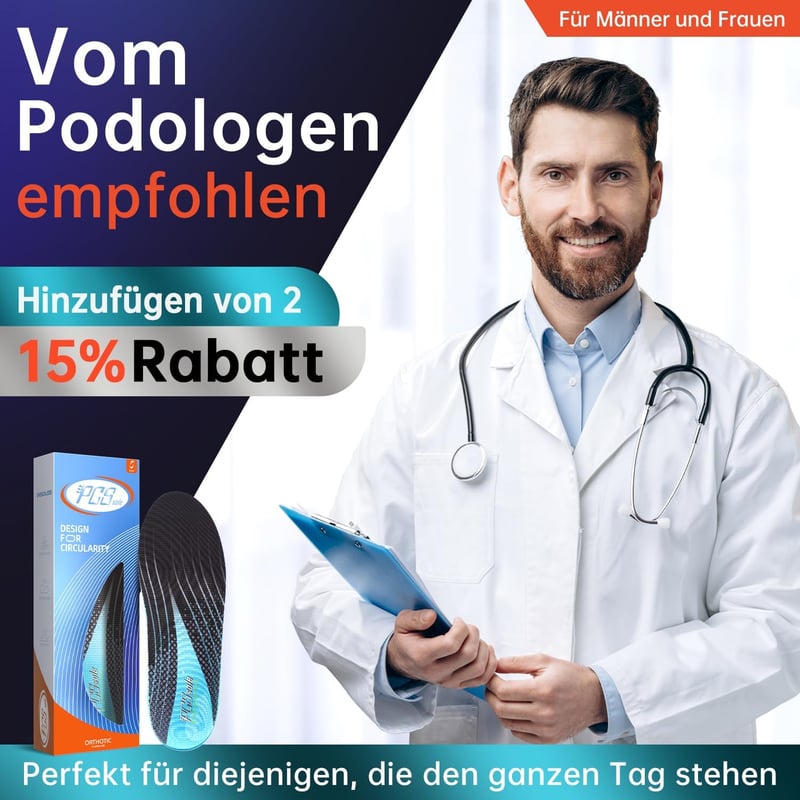 Orthopädische Einlegesohlen für Fußschmerzen mit Bogenunterstützung