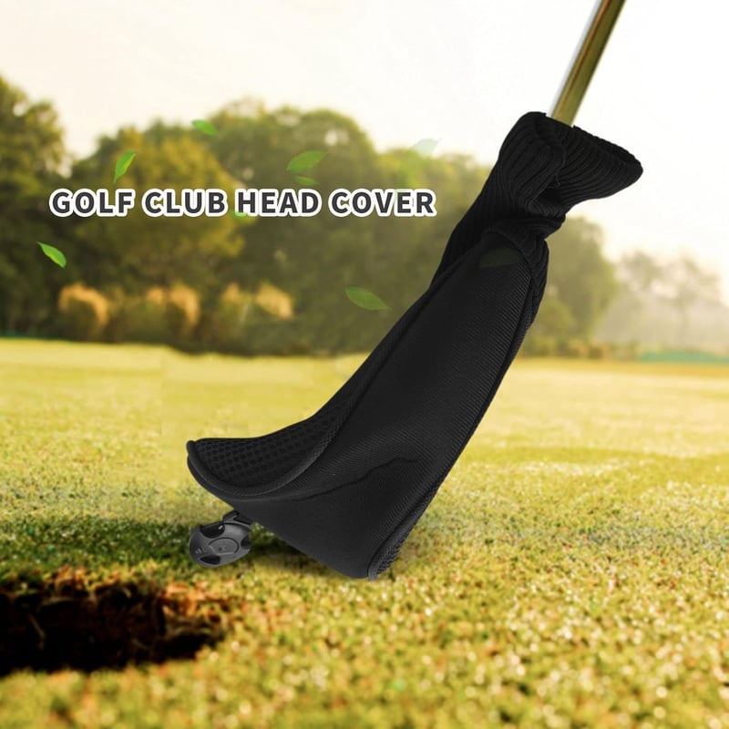 Golfschlägerabdeckungen für Hölzer, 3 Stück, nummeriert, schwarz, schützend