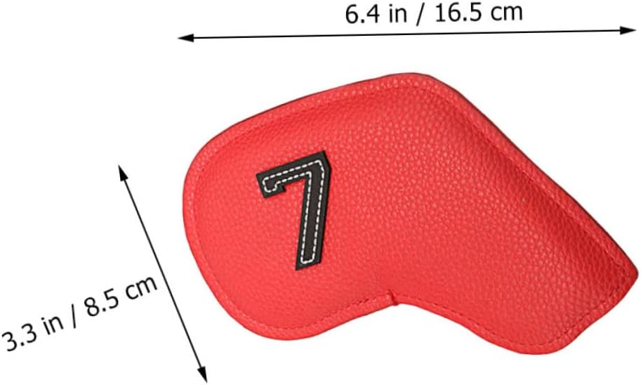10 Stück Golf Schlägerkopfabdeckungen aus PU - Schutzhüllen für Eisen und Putter