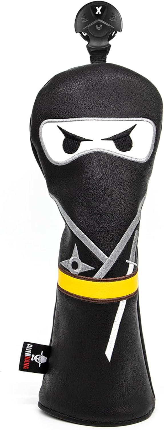 Ninja-Golfschlägerhaube aus Premium-Leder mit Magnetverschluss