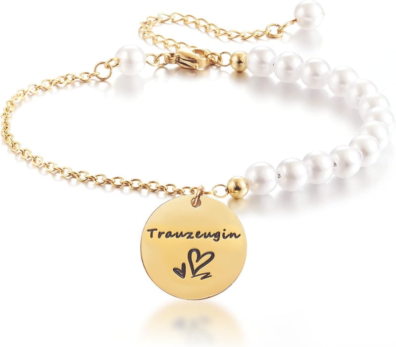 Brautjungfer-Armband mit Perlen – Geschenk zur Hochzeit