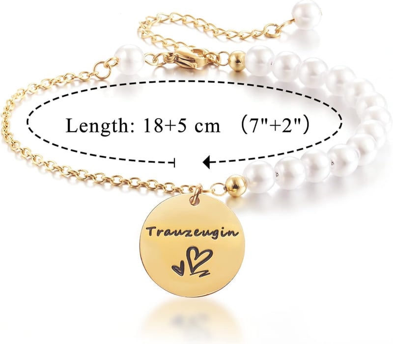 Brautjungfer-Armband mit Perlen – Geschenk zur Hochzeit