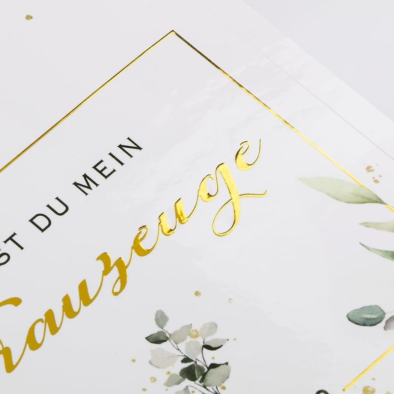 Trauzeuge Geschenk: 2 Flaschenetiketten mit Grußkarten