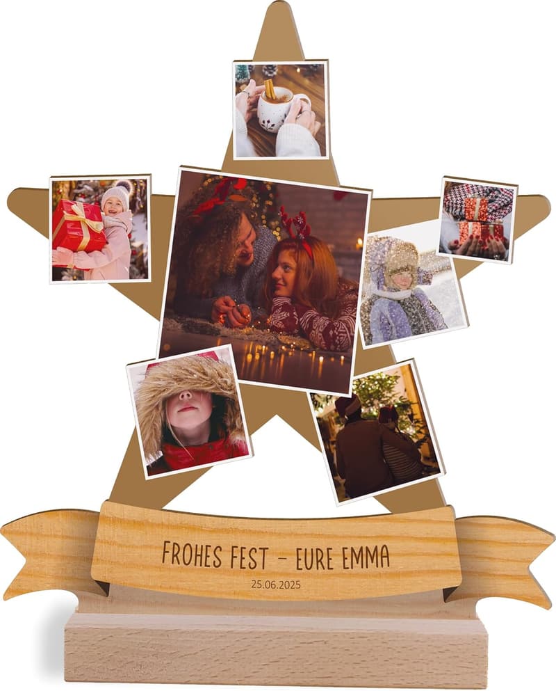Personalisierte Holzbild-Sternmotiv Geschenke für Sternenliebhaber
