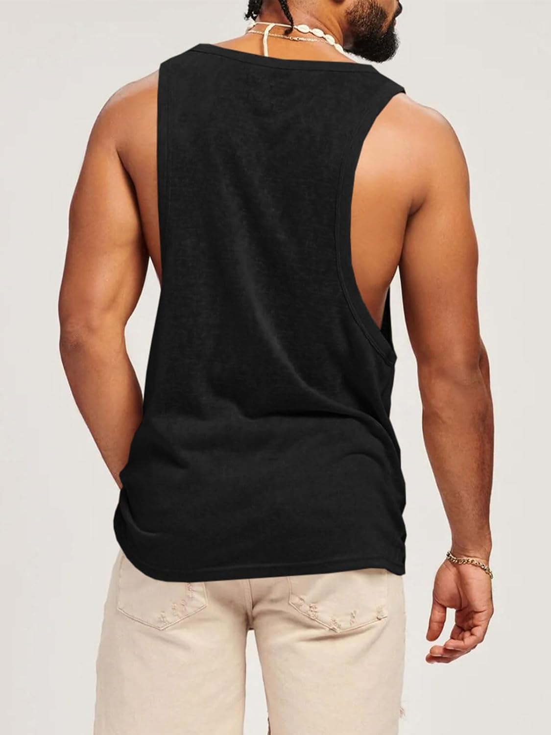 Herren Muskelshirt aus Baumwolle für Fitness und Training