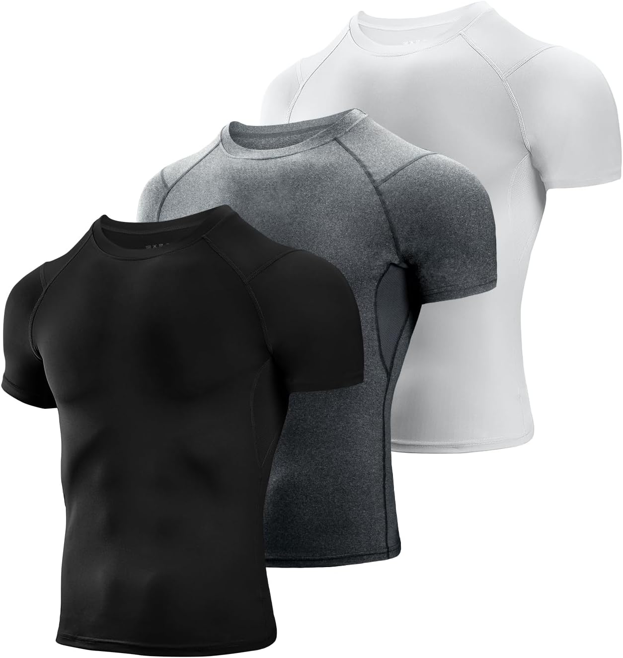Atmungsaktives Kompressionsshirt für Herren – Kurzarm Laufshirt mit Mesh-Details