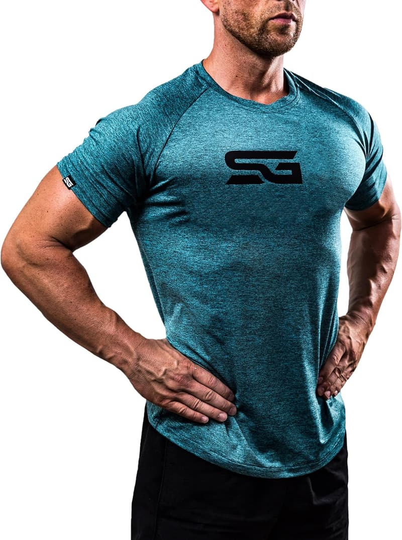 Sportshirt Herren Slim Fit - Kurzarm Funktionsshirt für Fitness und Laufen