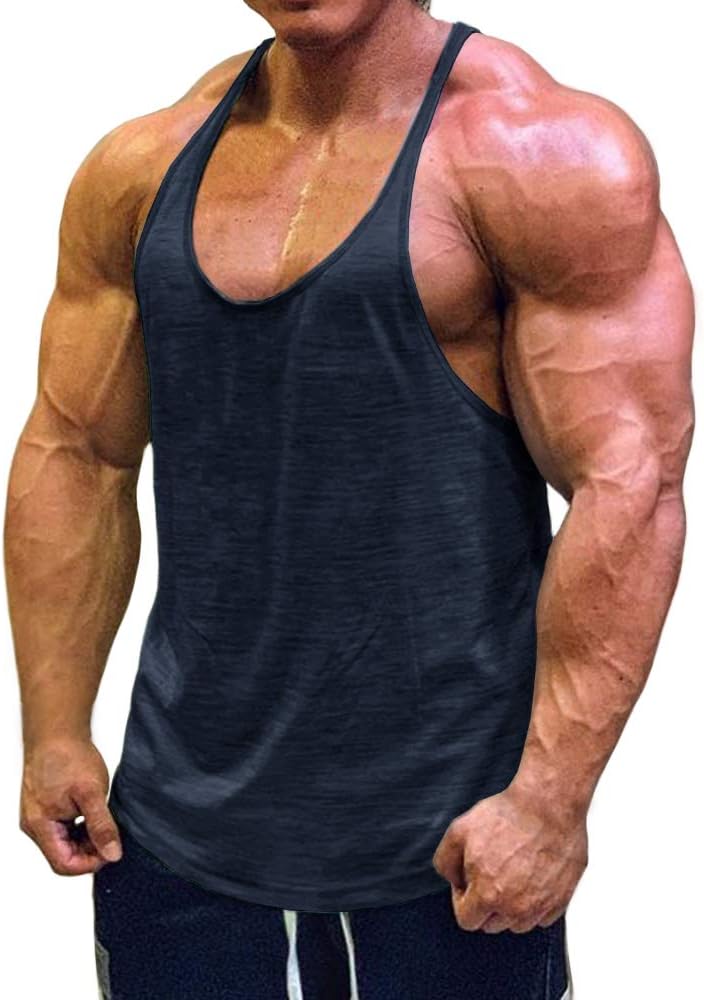Herren Y-Back Muscle Tanktop für Fitness und Training