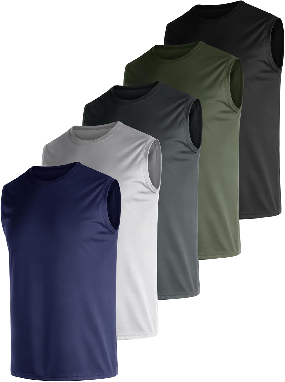 Ärmelloses Tanktop für Männer – 5er Set, schnelltrocknend und atmungsaktiv