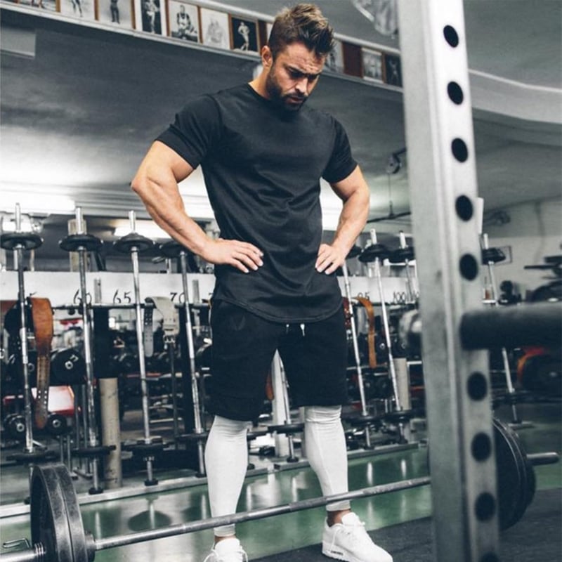 Slim-Fit Fitness T-Shirts für Herren im 2er Pack aus Baumwolle