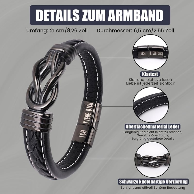 Geburtstagsgeschenk: Personalisiertes Lederarmband für Jungen