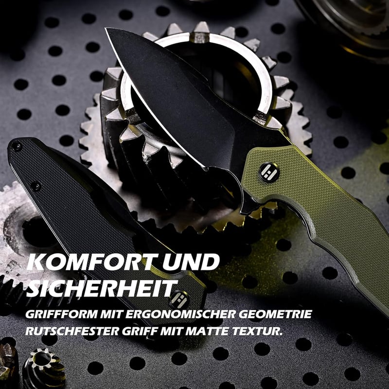 Klappmesser für den Alltag - Hightron MINI VENTURA mit D2-Klinge und G10-Griff