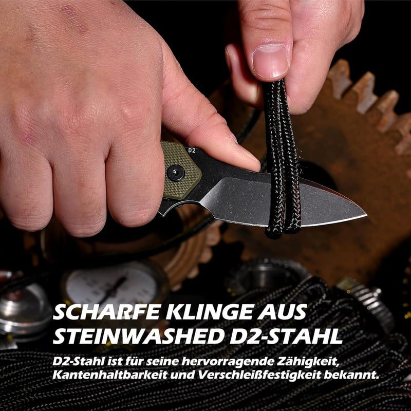 Klappmesser für den Alltag - Hightron MINI VENTURA mit D2-Klinge und G10-Griff