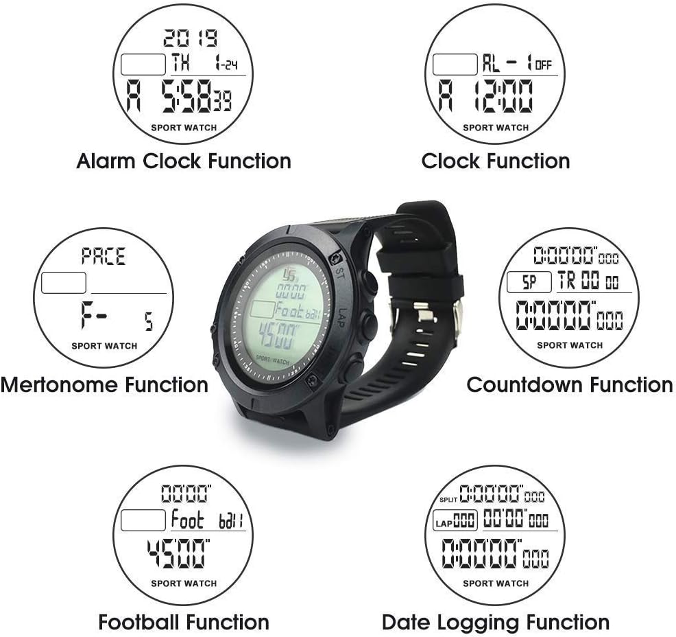 FCXJTU Schiedsrichteruhr für Sport mit 100 Runden Speicher und Alarm