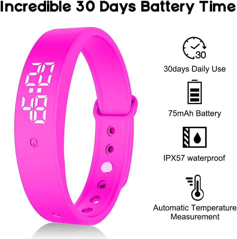 Vibrationswecker-Armband für Erwachsene mit 10 Alarmen und Timer
