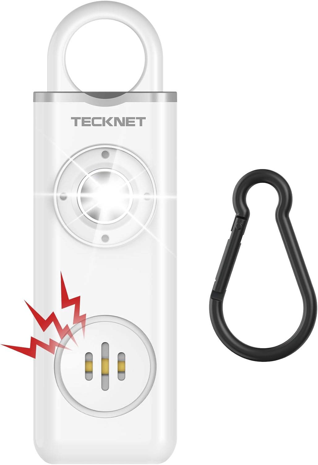 Persönlicher Sicherheitsalarm mit 130 dB für Frauen, USB-C wiederaufladbar