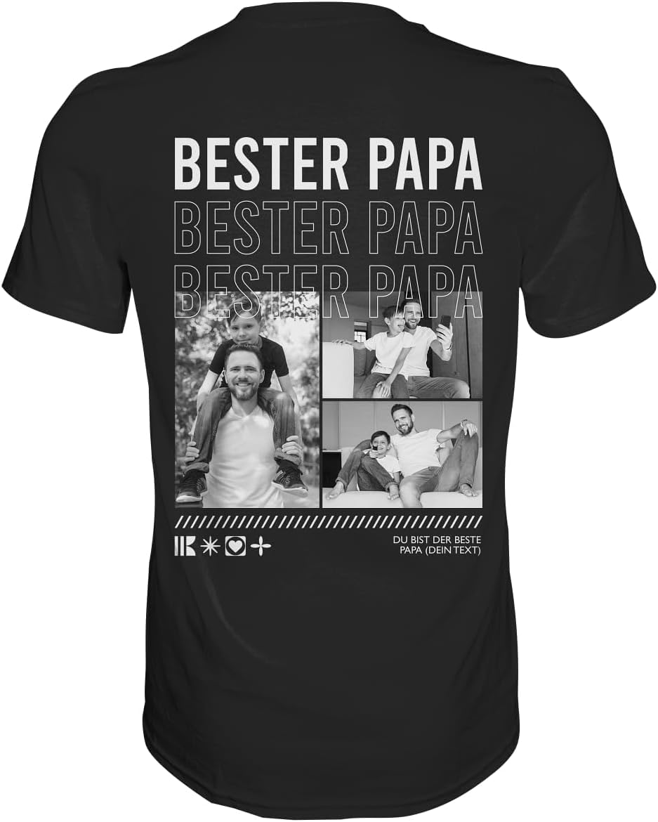 Personalisierbares T-Shirt für Väter - Vatertagsgeschenk