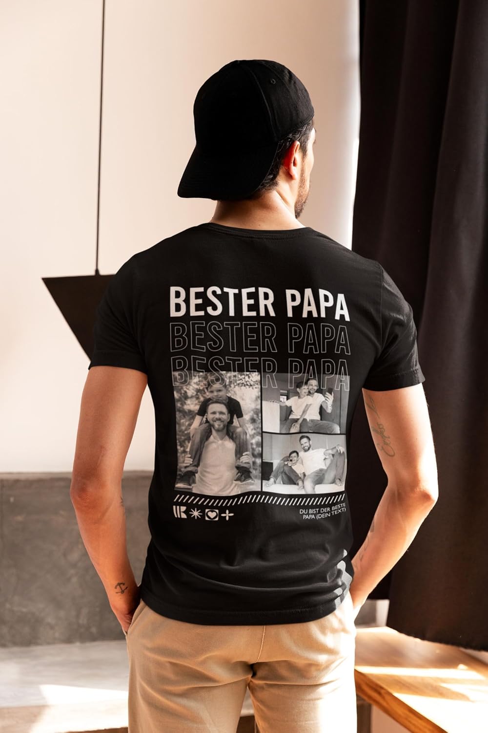 Personalisierbares T-Shirt für Väter - Vatertagsgeschenk