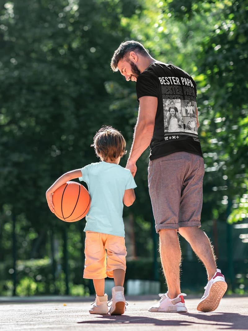 Personalisierbares T-Shirt für Väter - Vatertagsgeschenk
